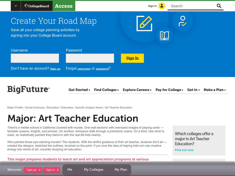 College Board: Major: Art Teacher Education Website College Board: Major: Art Teacher Education Website