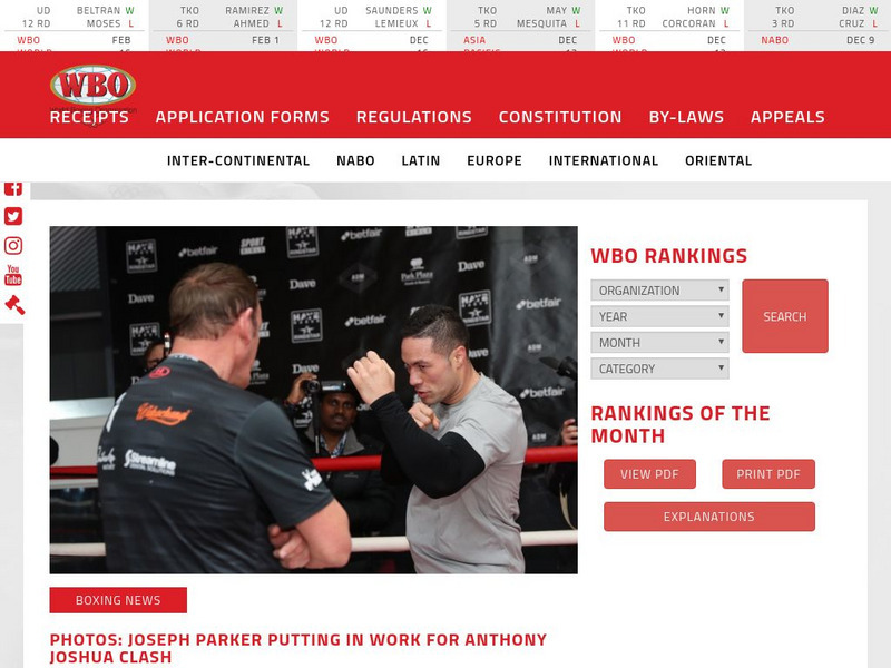 World Boxing Organization Website World Boxing Organization Website