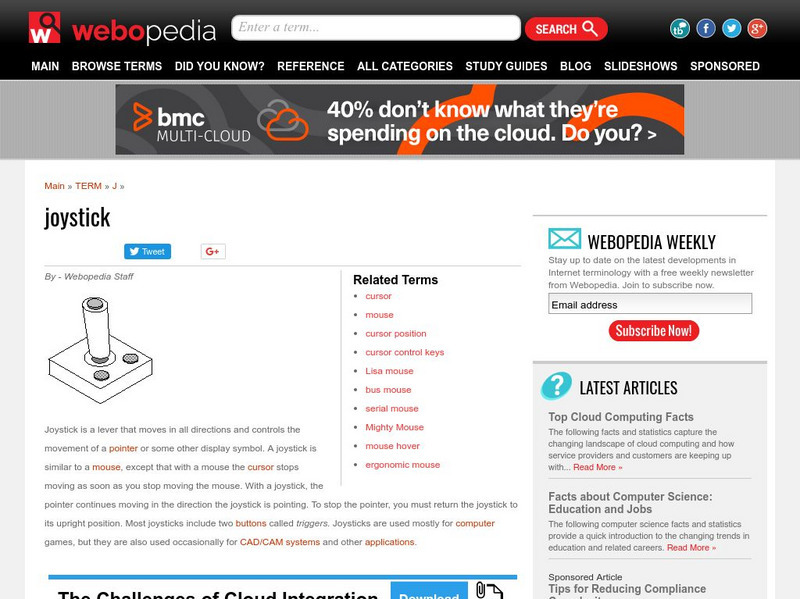 Webopedia: Joystick Website