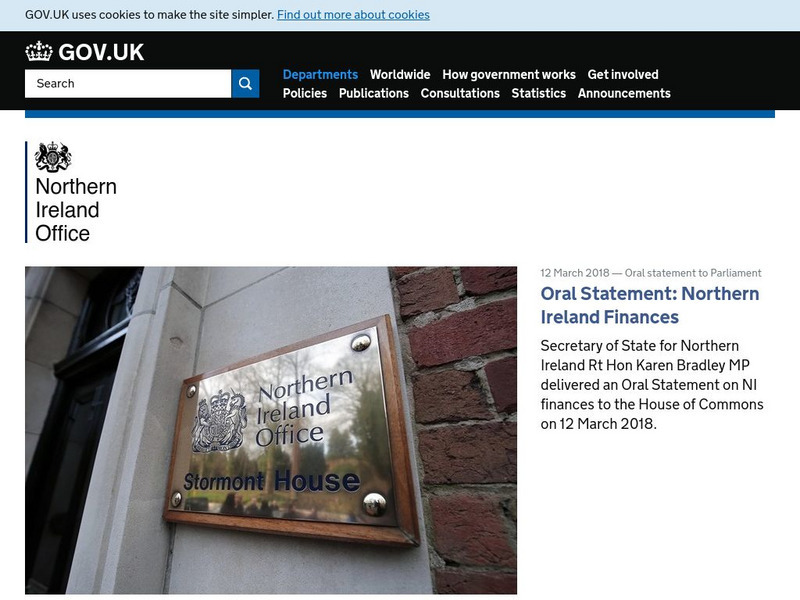 Gov. Uk: The Northern Ireland Office Website Gov. Uk: The Northern Ireland Office Website