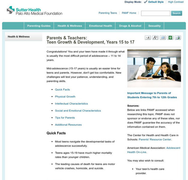 Teenage Growth and Development: 15 17 Website Teenage Growth and Development: 15 17 Website