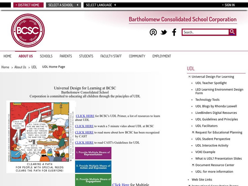 Bartholomew Consolidated School Corp.: Universal Design for Learning at Bcsc Website Bartholomew Consolidated School Corp.: Universal Design for Learning at Bcsc Website