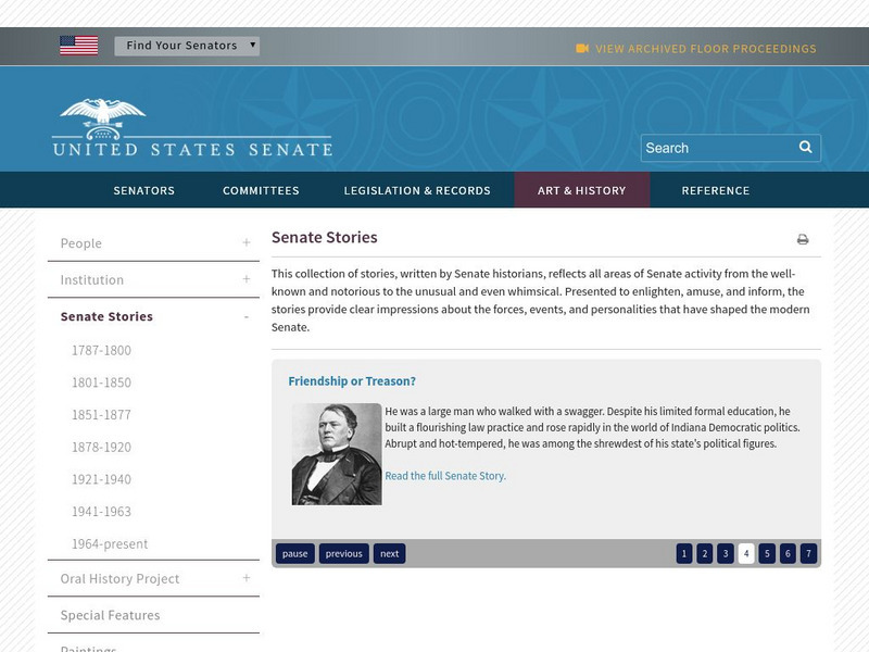 United States Senate: Senate Stories Website