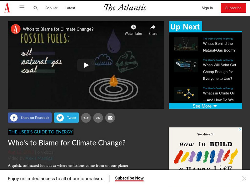 The Atlantic: Who's to Blame for Climate Change? Instructional Video