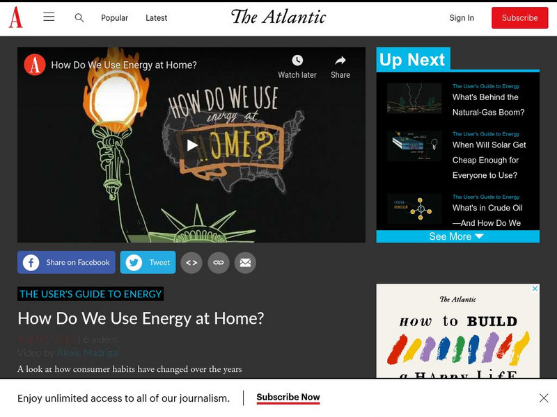 The Atlantic: How Do We Use Energy at Home Instructional Video