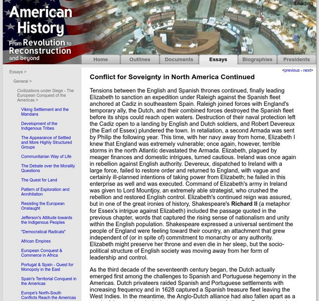 American History: Essays: Conflict for Sovereignty in N. Amer. Continued eBook American History: Essays: Conflict for Sovereignty in N. Amer. Continued eBook