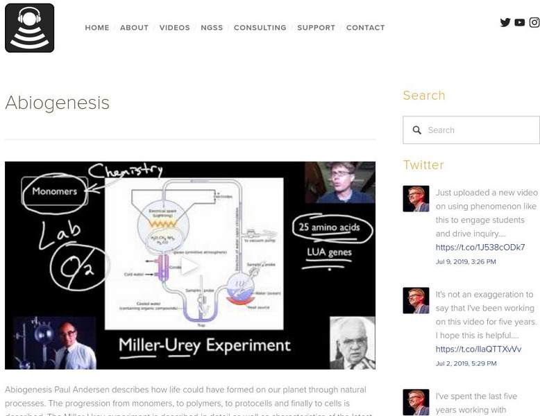 Bozeman Science: Abiogenesis Instructional Video
