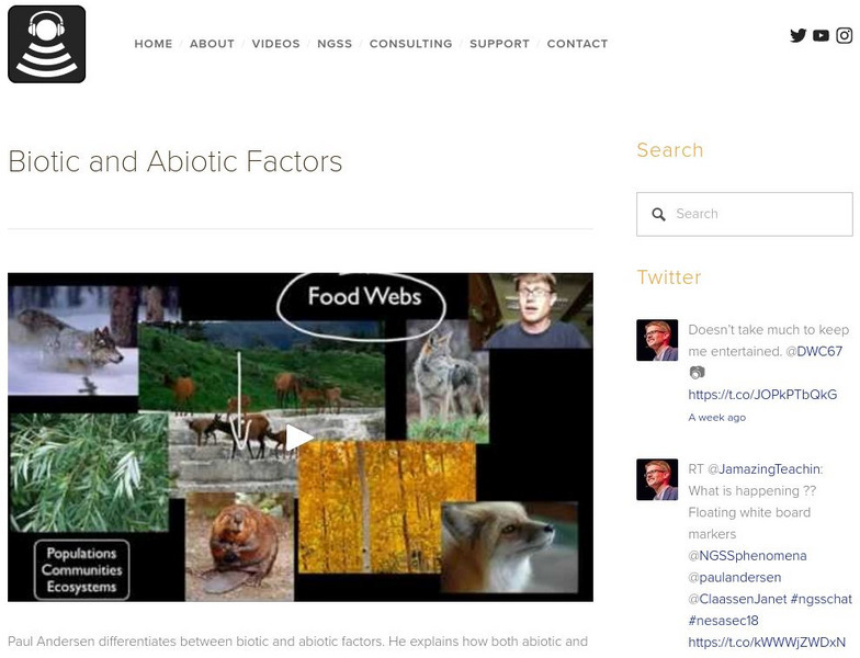 Bozeman Science: Biotic and Abiotic Factors Instructional Video