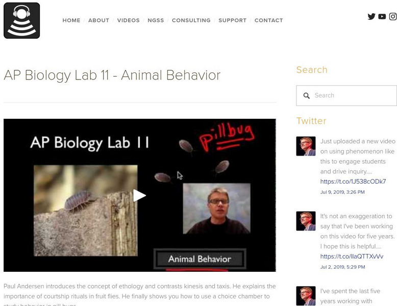 Bozeman Science: Ap Biology Lab 11 Animal Behavior Instructional Video Bozeman Science: Ap Biology Lab 11 Animal Behavior Instructional Video