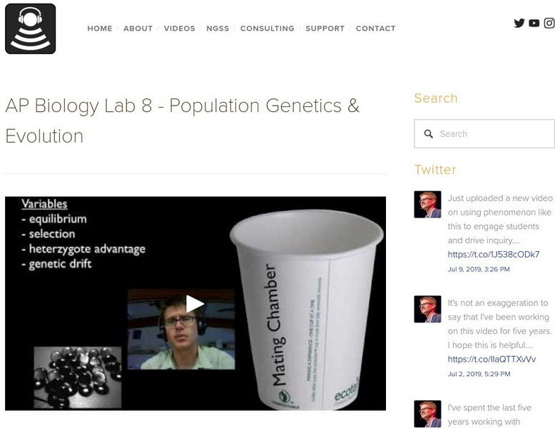 Bozeman Science: Ap Biology Lab 8 Population Genetics & Evolution Instructional Video Bozeman Science: Ap Biology Lab 8 Population Genetics & Evolution Instructional Video