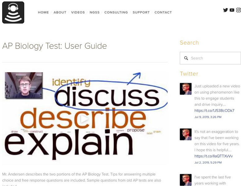 Bozeman Science: Ap Biology Test: User Guide Instructional Video Bozeman Science: Ap Biology Test: User Guide Instructional Video