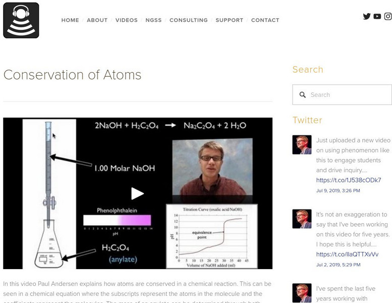 Bozeman Science: Ap Chemistry: Conservation of Atoms Instructional Video Bozeman Science: Ap Chemistry: Conservation of Atoms Instructional Video