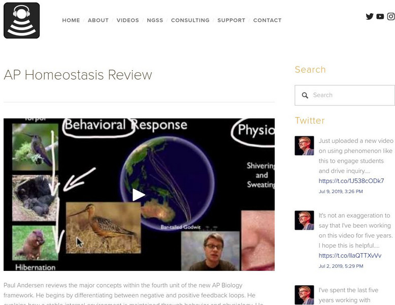 Bozeman Science: Ap Homeostasis Review Instructional Video Bozeman Science: Ap Homeostasis Review Instructional Video