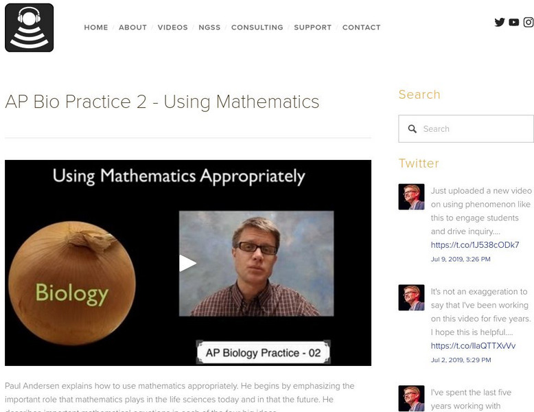 Bozeman Science: Apb Practice 2 Using Mathematics Instructional Video