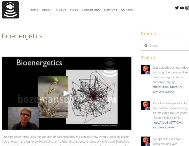 Bozeman Science: Bioenergetics Instructional Video Bozeman Science: Bioenergetics Instructional Video