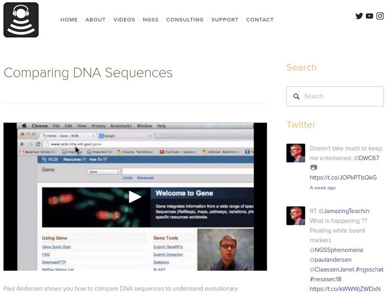 Bozeman Science: Comparing Dna Sequences Instructional Video Bozeman Science: Comparing Dna Sequences Instructional Video