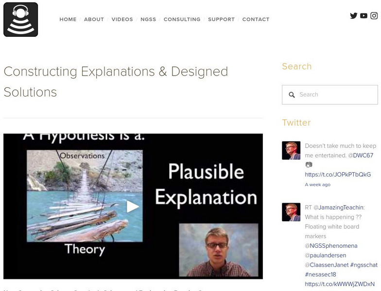 Bozeman Science: Constructing Explanations & Designed Solutions Instructional Video Bozeman Science: Constructing Explanations & Designed Solutions Instructional Video