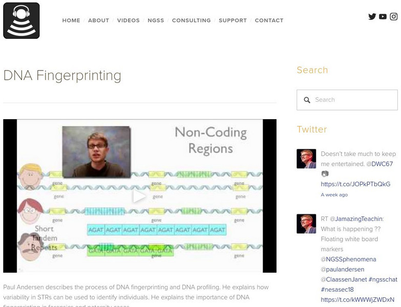 Bozeman Science: Dna Fingerprinting Instructional Video Bozeman Science: Dna Fingerprinting Instructional Video
