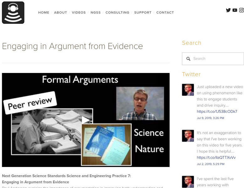 Bozeman Science: Engaging in Argument From Evidence Instructional Video Bozeman Science: Engaging in Argument From Evidence Instructional Video