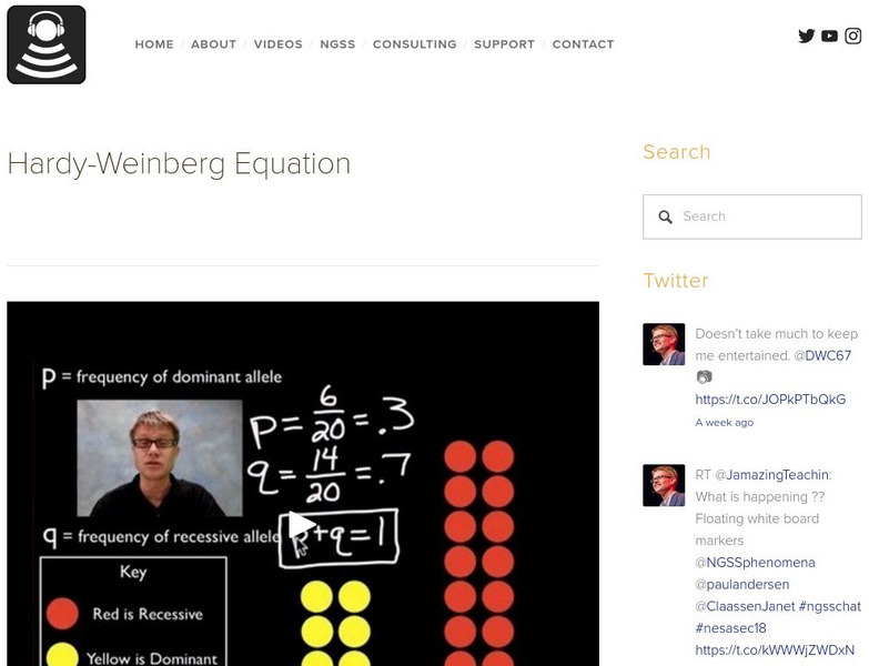 Bozeman Science: Hardy Weinberg Equation Instructional Video Bozeman Science: Hardy Weinberg Equation Instructional Video