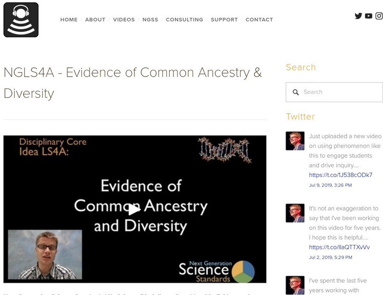 Bozeman Science: Evidence of Common Ancestry & Diversity Instructional Video Bozeman Science: Evidence of Common Ancestry & Diversity Instructional Video