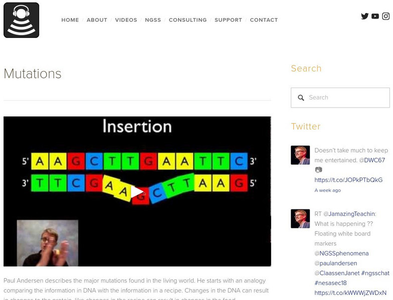 Bozeman Science: Mutations Instructional Video Bozeman Science: Mutations Instructional Video