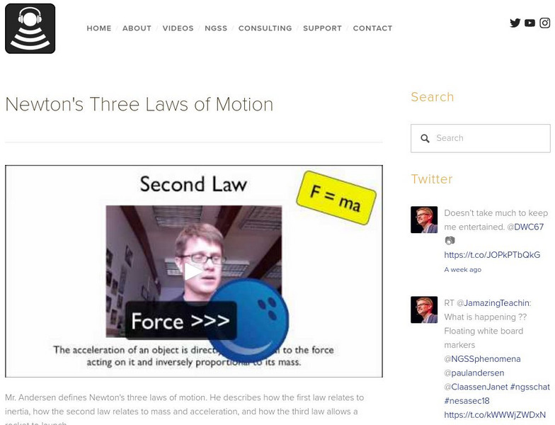 Bozeman Science: Newton's Three Laws of Motion Instructional Video Bozeman Science: Newton's Three Laws of Motion Instructional Video