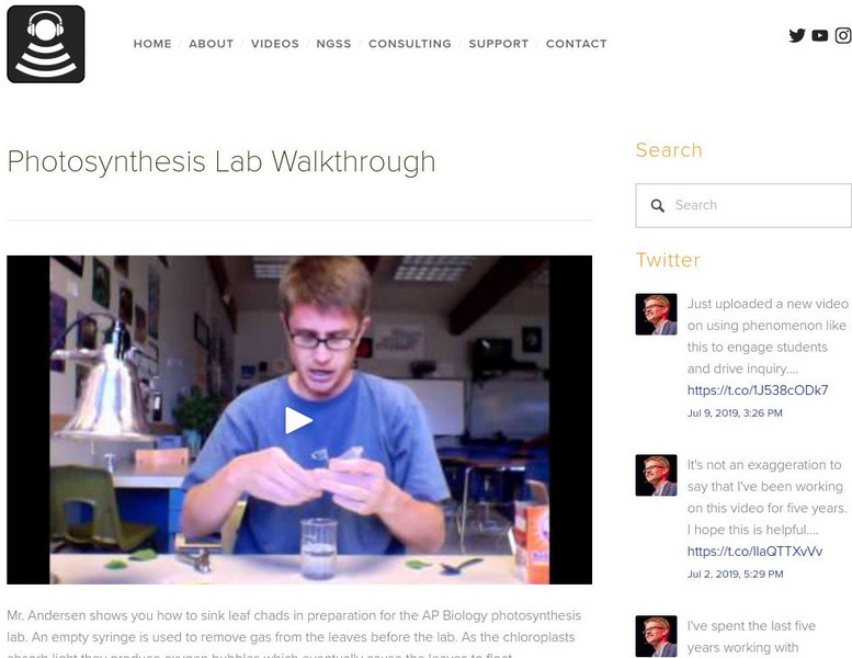 Bozeman Science: Photosynthesis Lab Walkthrough Instructional Video Bozeman Science: Photosynthesis Lab Walkthrough Instructional Video
