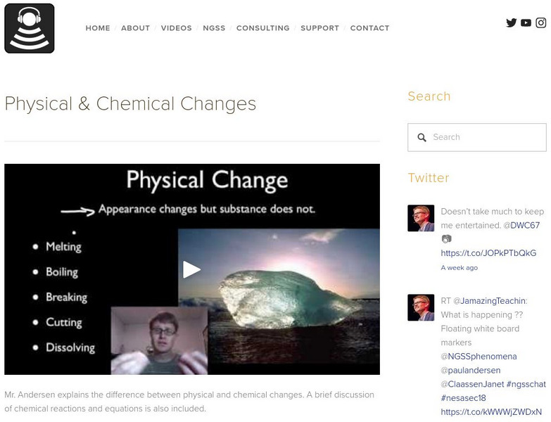 Bozeman Science: Physical & Chemical Changes Instructional Video Bozeman Science: Physical & Chemical Changes Instructional Video