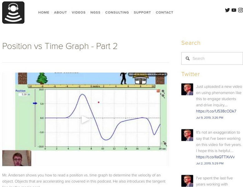 Bozeman Science: Position vs Time Graph Part 2 Instructional Video