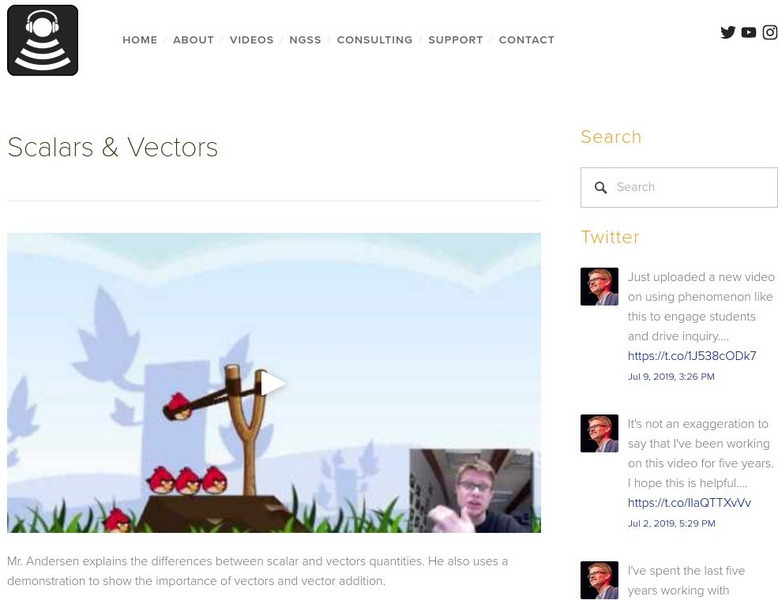 Bozeman Science: Scalars & Vectors Instructional Video