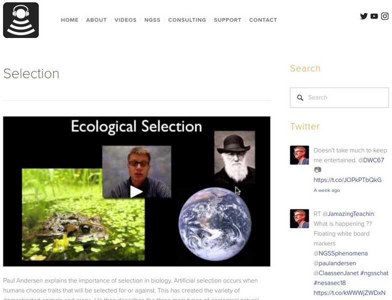 Bozeman Science: Selection Instructional Video Bozeman Science: Selection Instructional Video