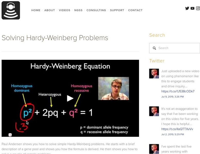 Bozeman Science: Solving Hardy Weinberg Problems Instructional Video Bozeman Science: Solving Hardy Weinberg Problems Instructional Video