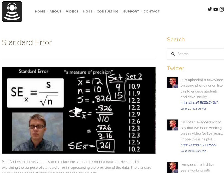 Bozeman Science: Standard Error Instructional Video Bozeman Science: Standard Error Instructional Video