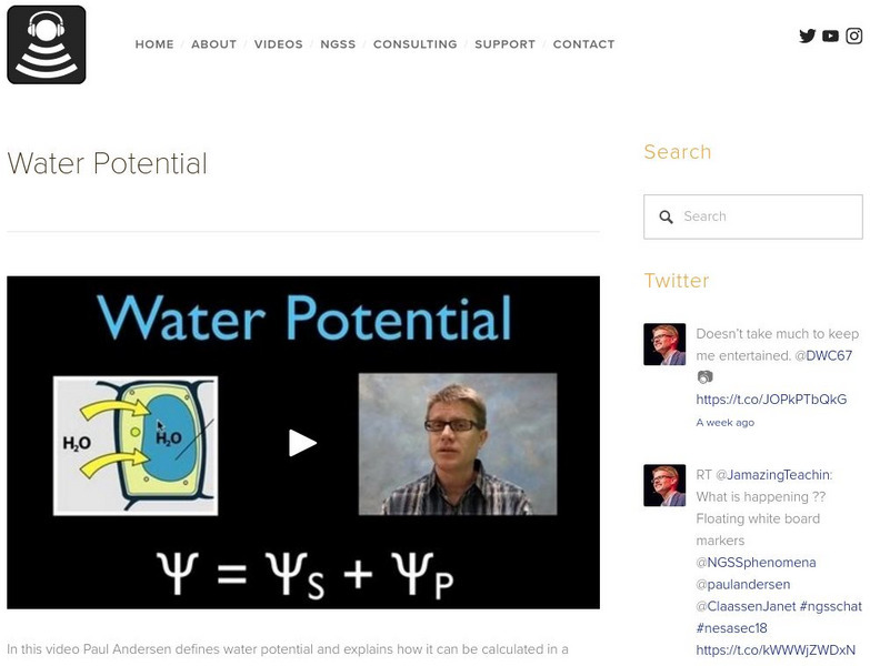 Bozeman Science: Water Potential Instructional Video Bozeman Science: Water Potential Instructional Video