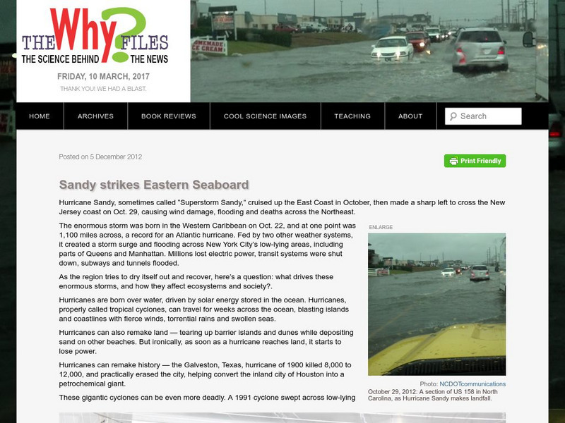 The Why Files: Hurricanes Unit Plan The Why Files: Hurricanes Unit Plan