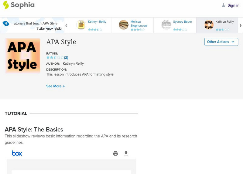 Sophia: Apa Style PPT Sophia: Apa Style PPT
