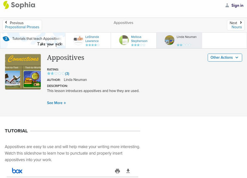 Sophia: Appositives PPT Sophia: Appositives PPT