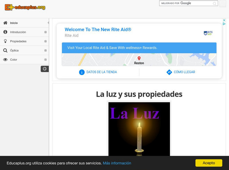 Educaplus: La Luz Interactive Educaplus: La Luz Interactive