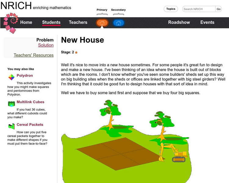 University of Cambridge: Nrich: New House Activity University of Cambridge: Nrich: New House Activity