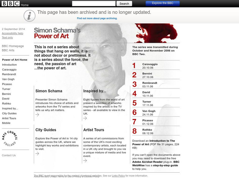 Bbc: Simon Schama's Power of Art Website Bbc: Simon Schama's Power of Art Website