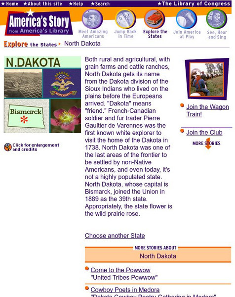 Loc: America's Story: North Dakota Handout