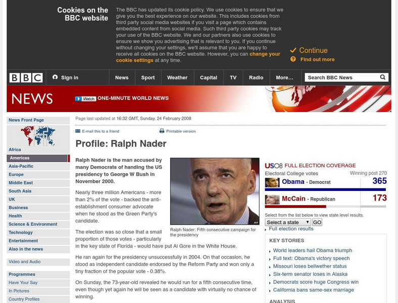 Bbc News: Ralph Nader Handout Bbc News: Ralph Nader Handout