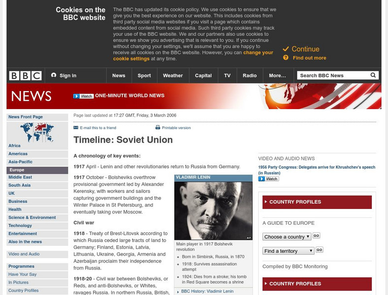 Bbc News: Soviet Union Timeline Website Bbc News: Soviet Union Timeline Website