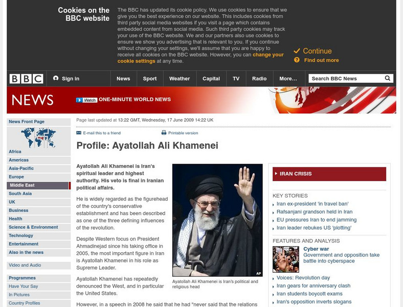 Bbc News: Profile: Ayatollah Ali Khamenei Handout Bbc News: Profile: Ayatollah Ali Khamenei Handout