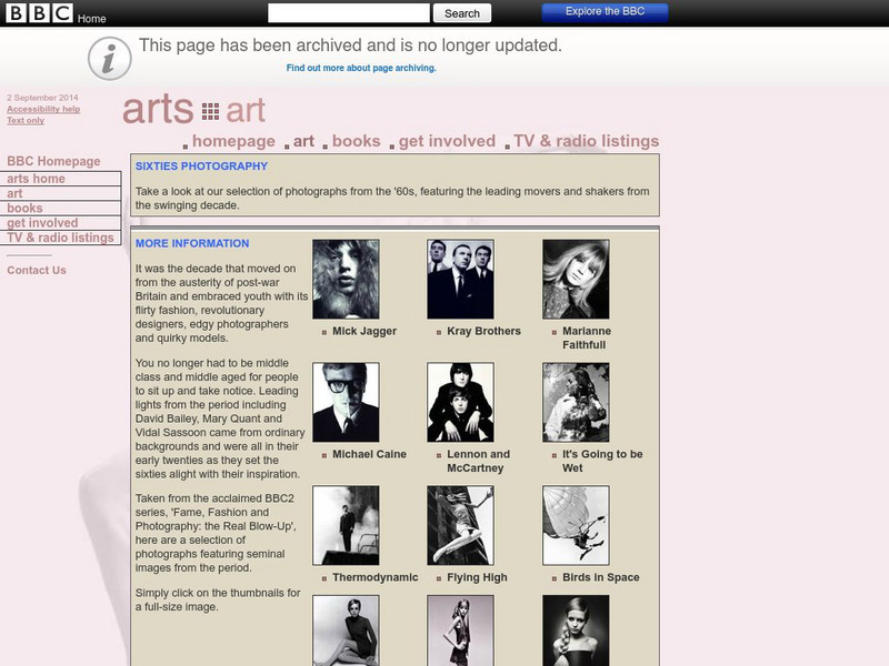 Bbc: Art Sixties Photography Graphic Bbc: Art Sixties Photography Graphic