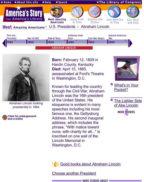 Loc: America's Story: Abraham Lincoln Handout