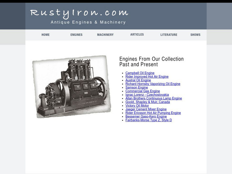 Rusty Iron Workshop: Antique Stationary Engines Website Rusty Iron Workshop: Antique Stationary Engines Website