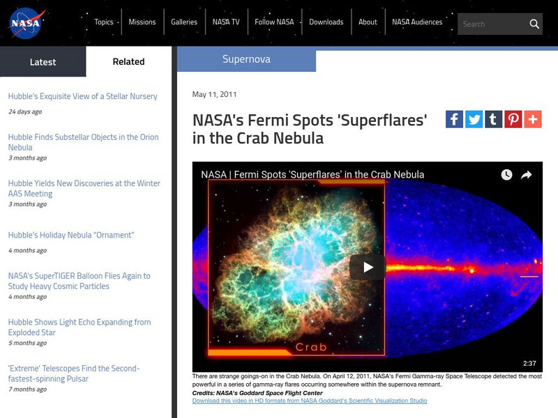 Nasa: Crab Nebula Supernova Remnant Website Nasa: Crab Nebula Supernova Remnant Website