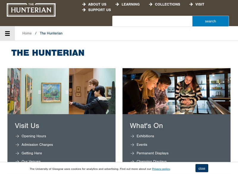 University of Glasgow: Hunterian Museum Website University of Glasgow: Hunterian Museum Website